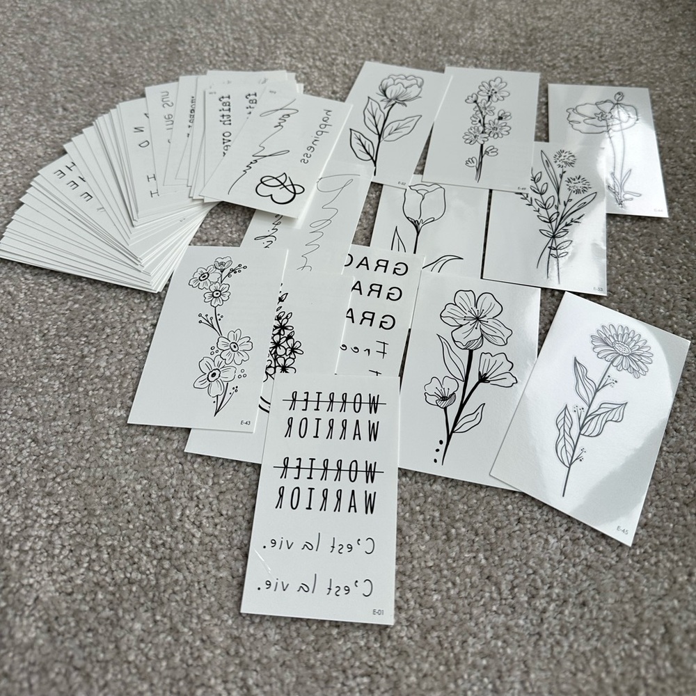 Dainty temporary tattoos